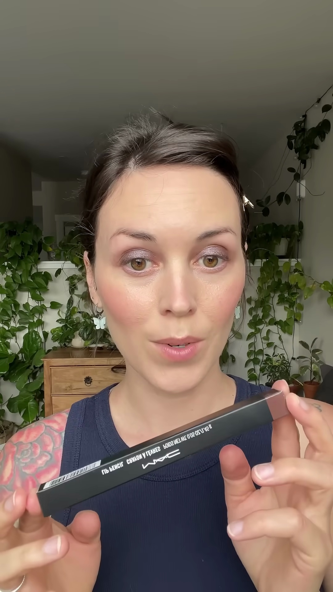 MAC Cosmetics Stone lip pencil showing cool taupe color