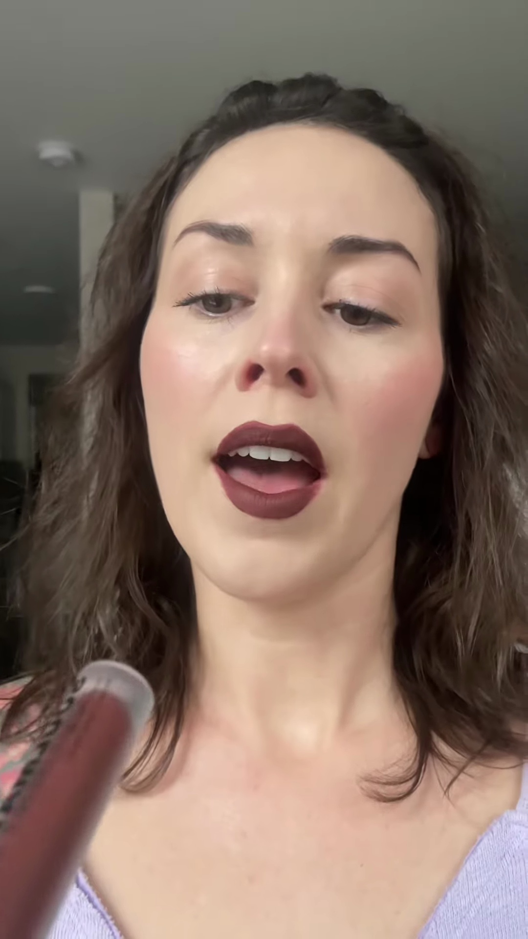 Morphe Soul Matte Velvet Lip Mousse in shade Other Half swatched