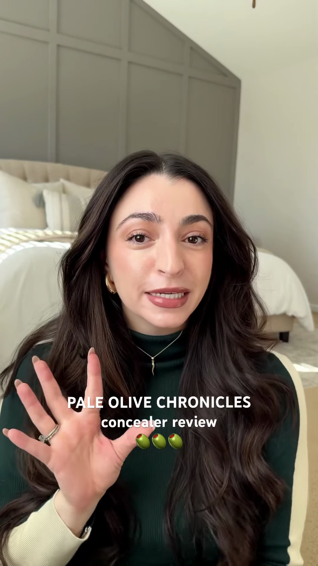 Complete makeup look featuring Made By Mitchell Balm Concealer on fair olive skin with dry skin concerns