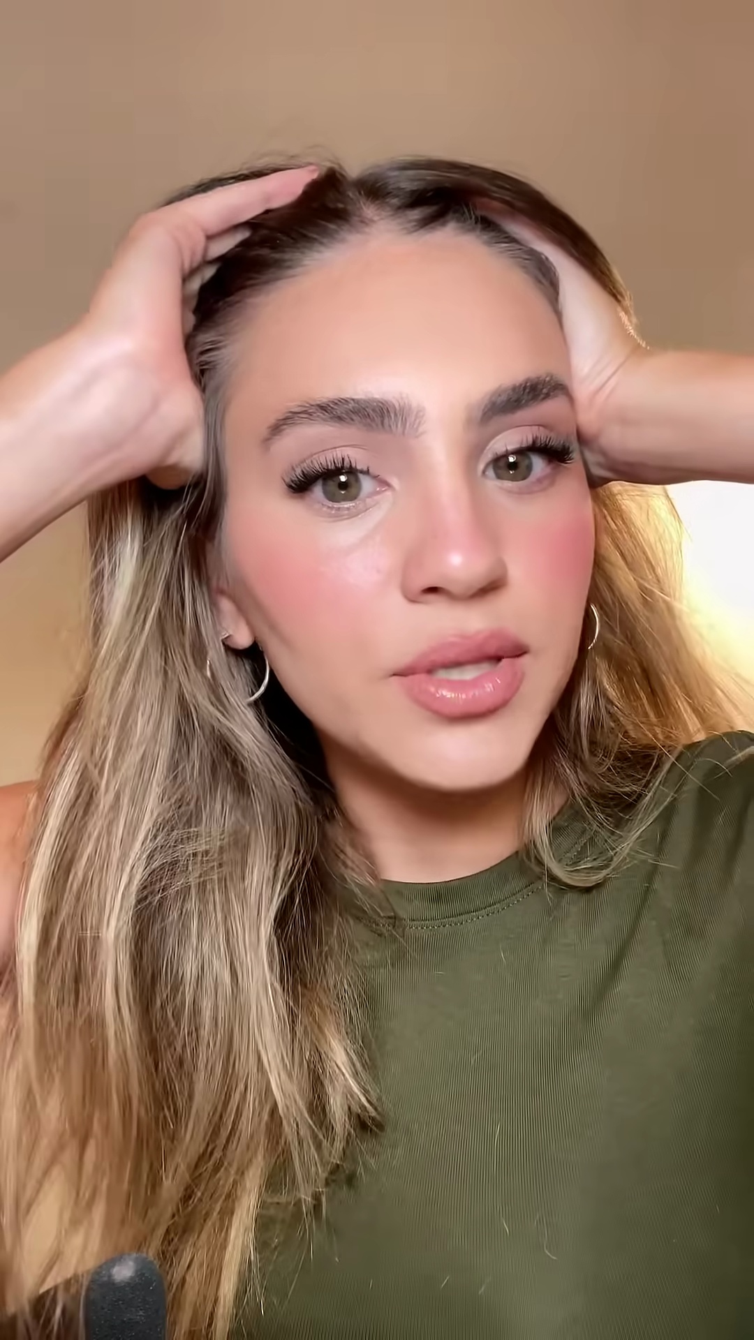 Extreme close-up of lips showing dramatic plumping effect from Dr. Dennis Gross treatment