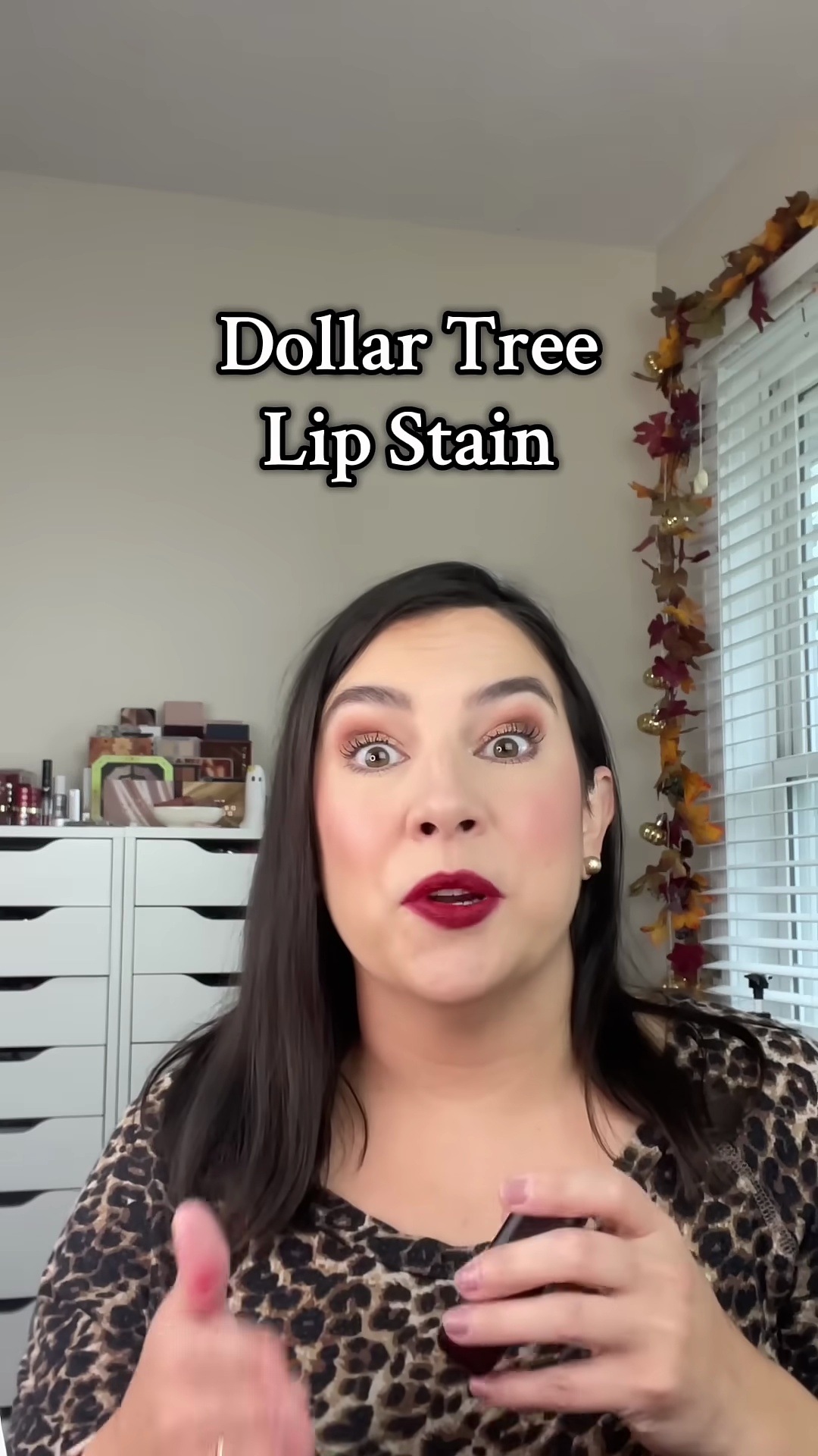 Emily showing the freshly applied La Mercery lip tint on her lips