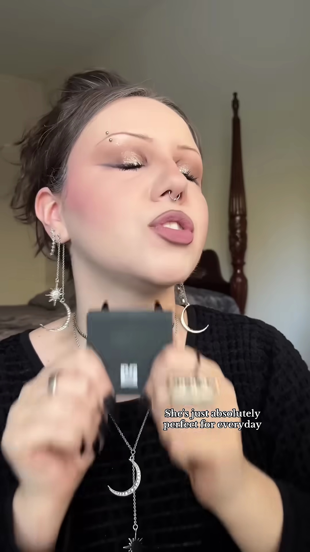 Complete makeup look showing Mau Beauty blush harmonizing with fair olive skin tone