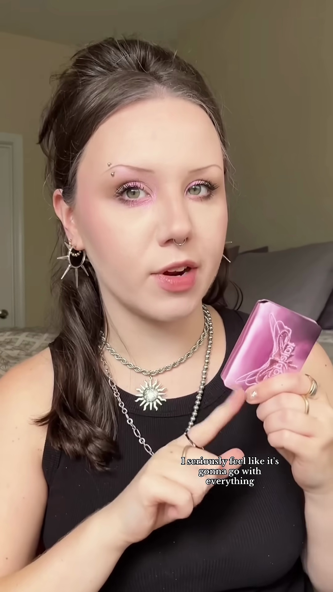 Creator showing complete makeup look featuring the versatile Pale Rose blush