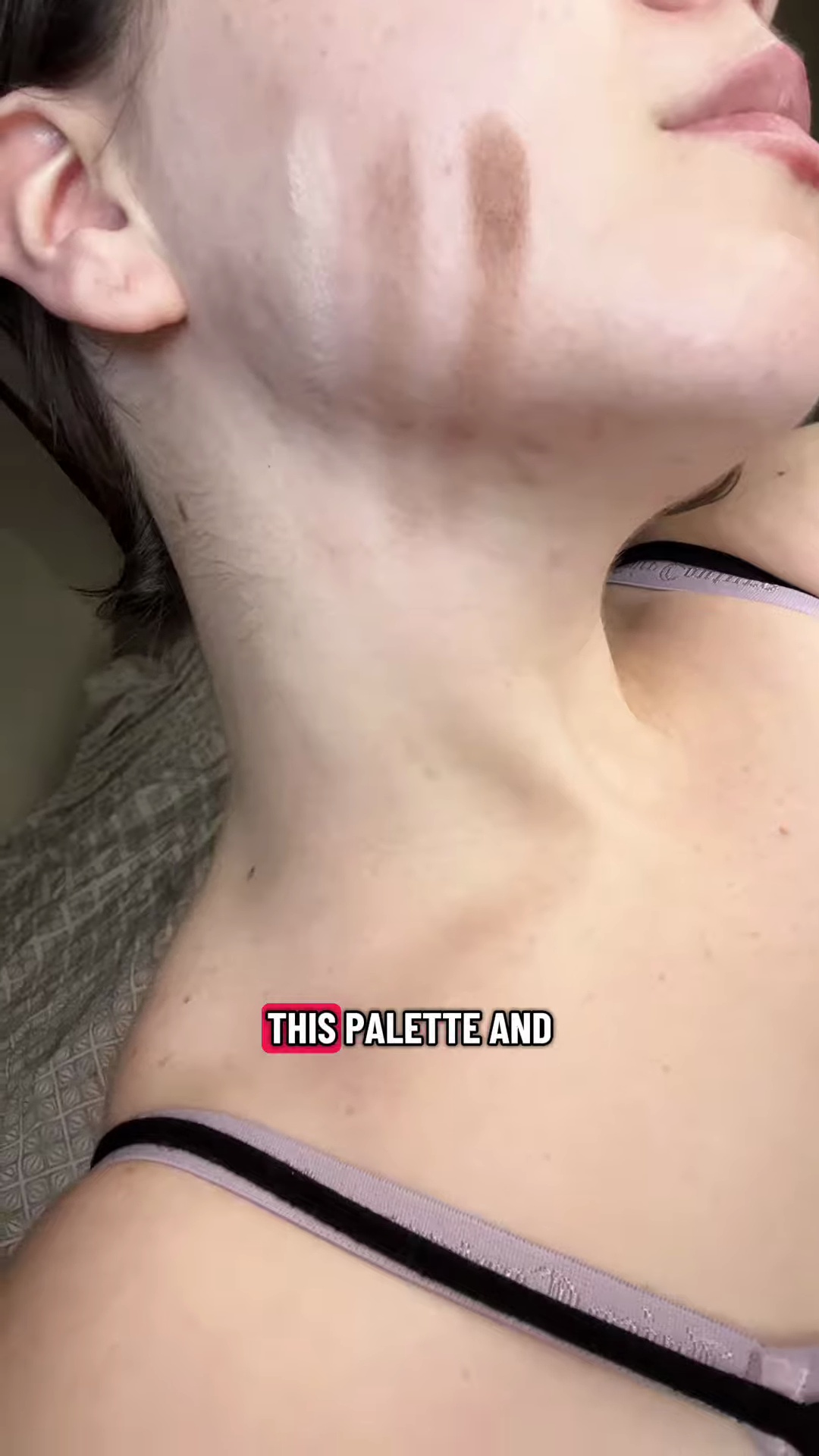 All three contour palette shades swatched on fair olive skin showing complete range