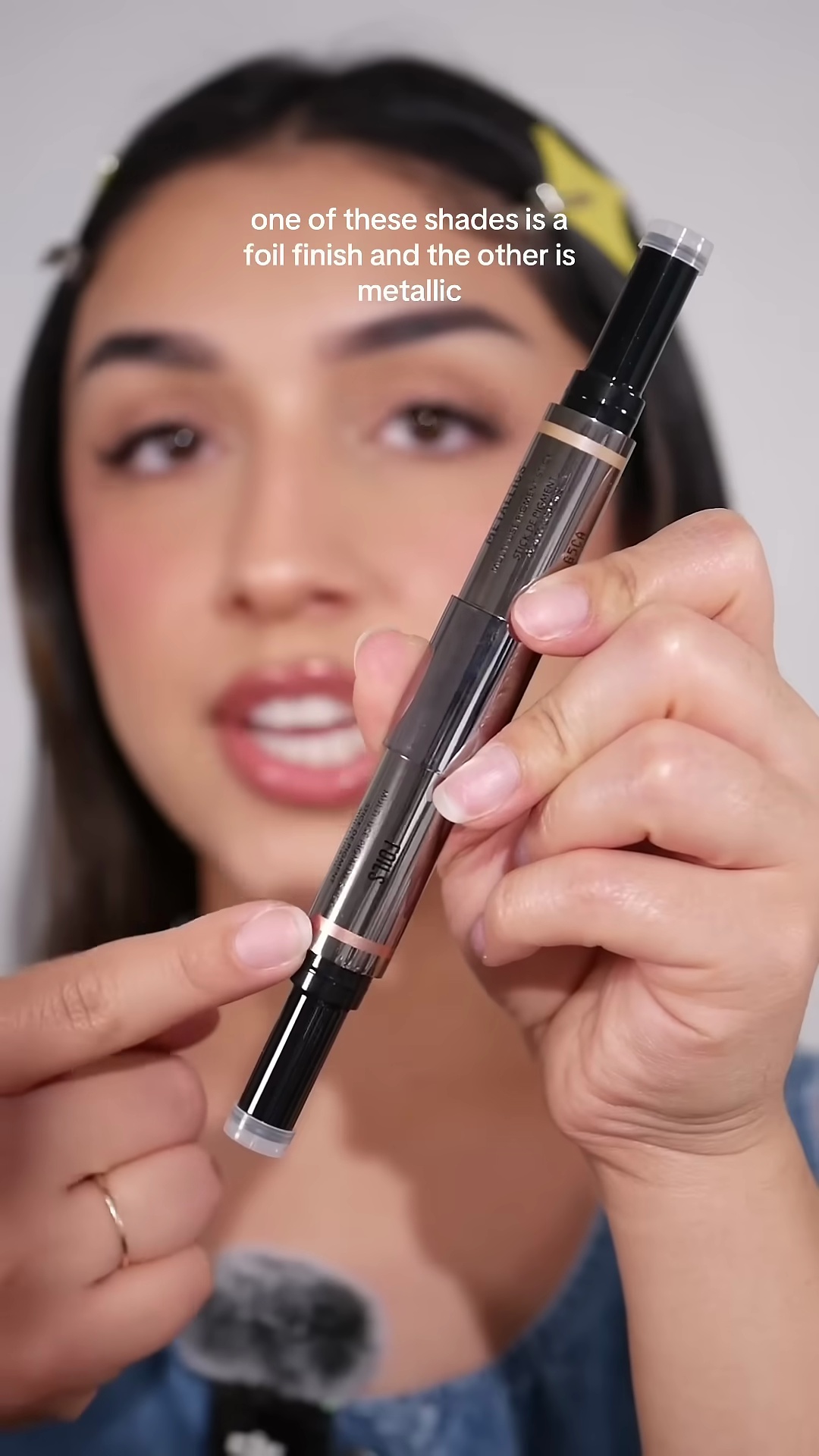 Close-up of Danessa Myricks Colorfix Stix showing both ends and magnetic connection